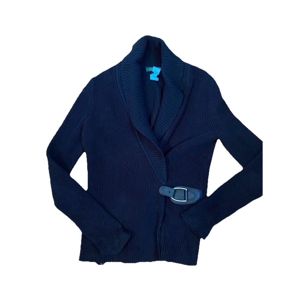 Ralph Lauren Cardigan‎ Sweater Black Women Small cabin core